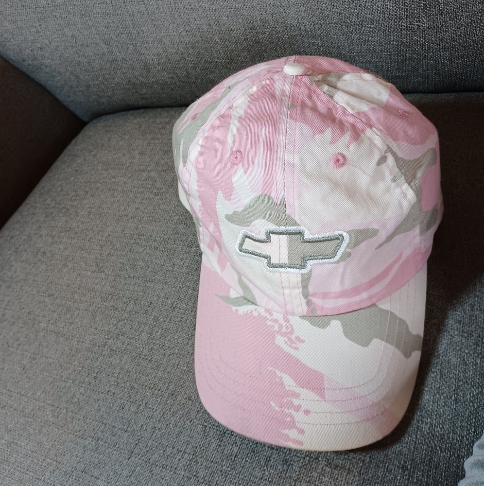 Chevy pink camo hat.